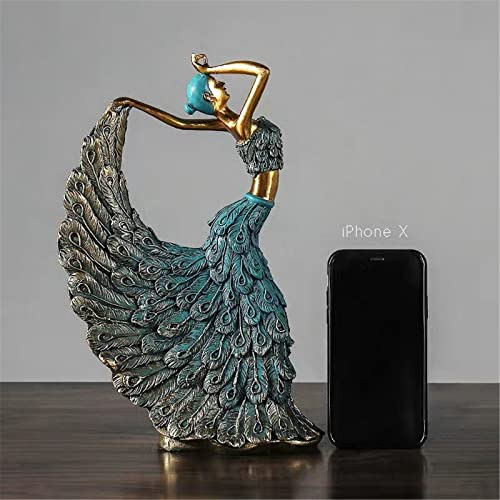 Estatua De Pavo Real Azul Para Decoración De Sala.