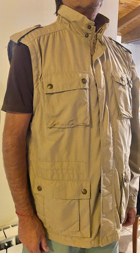 Campera Cardone Liviana-t Xl -mg-beige-mangas Desmontables (Usado)
