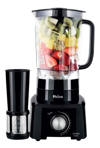 Imagem 1 de 4 de Liquidificador Philco Ph900 1000w Filtro 12 Veloc Preto
