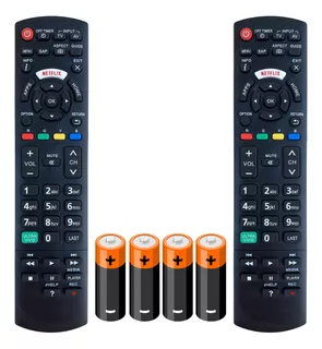 Kit 2 - Controle Compatível Tv Smart Panasonic Viera Netflix