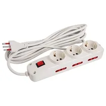 Comprar Alargue Zapatilla 3 Schuko + 6 Modular Llave Encendido 5 Mts