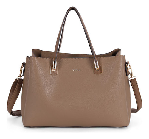 Bolsa Feminina Grande Casual Com Alça Transversal Gash Cor Fendi