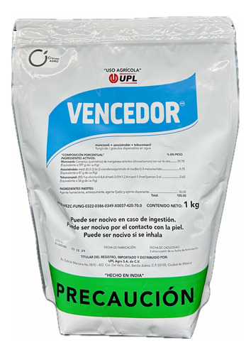 Vencedor Fungicida Mancozeb + Azoxistrobin +tebuconazol 1kg.