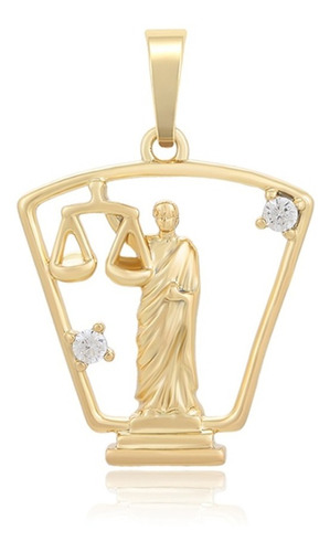 Dije Oro 14k Lam Justicia Ciega Leyes Abogado Balanza Regalo