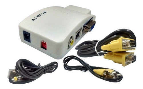 Conversor Vga A Rca Video Compuesto Premium Dvr A Tv Gtia