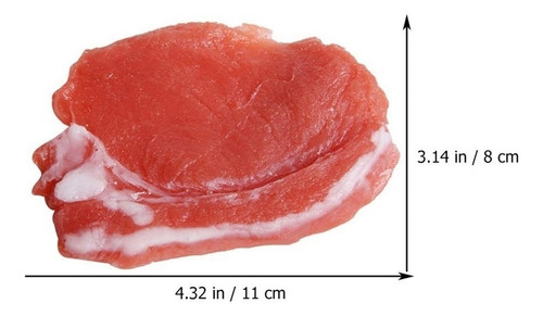 Kit De Comida De Carne De Cerdo Fresco Cocido Falso, 2 Pieza