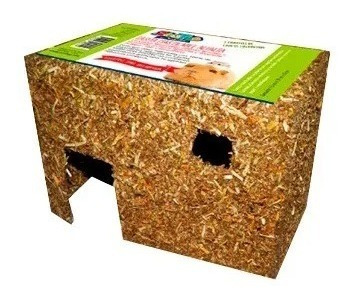 Imagen 5 de 6 de Casa Masticable De Alfalfa Para Cobayos Chica Zootec Roedor