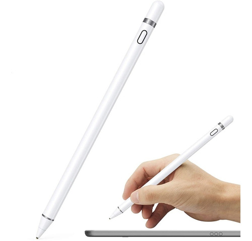 Imagen 1 de 6 de Lápiz Optico Capacitivo Punta Fina Pen Stylus Tablet iPad
