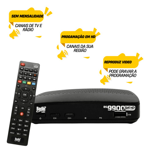 Kit Antena Parabólica Bedinsat Completo Para Instalação