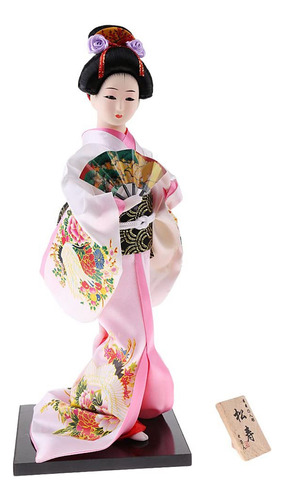 Figura De Geisha Kimono Japonesa De 12 Pulgadas Con Adornos