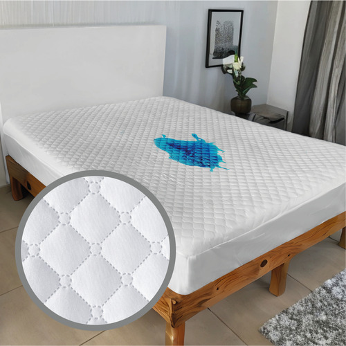Protector Cubre Colchón Individual Impermeable Blancos Mares
