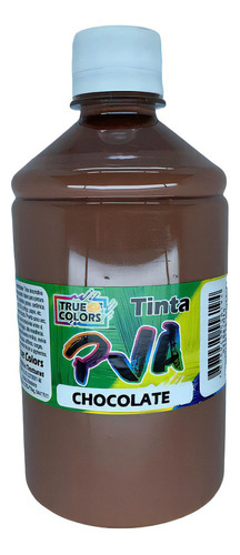 Tinta Pva Para Artesanato Fosca 500ml True Colors Cor Chocolate