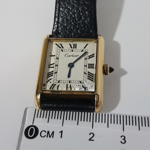 Relogio Cartier Acorda Antigo Do Vovo Todo Em Plaquer M05