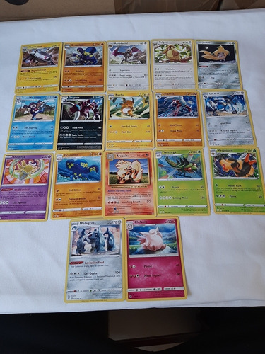 Lote Tarjetas Pokemon Tcg,17 Raras,50 Normales,27 Trainer