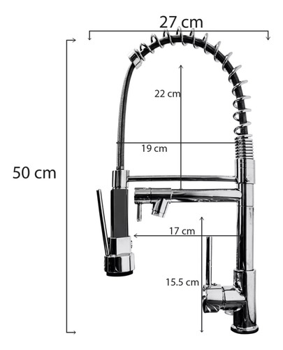 Grifo Giratorio De 360 Grados Para Cocina Plateado