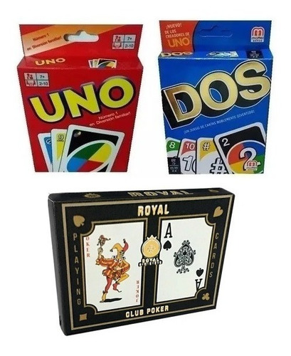 Imagen 1 de 5 de Combo X 3 Juegos De Cartas - Diverti Toys