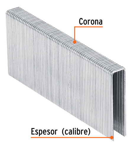 1000 Grapas Corona 7/16in Cal. 16 45mm Para Enne-160