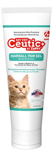 My Vet Ceutic Suplemento Gel Gatos  Reduce Bolas De Pelo