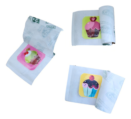 Bandita Curita Adhesiva Infantil Cupcake Curad Medline 20pzs