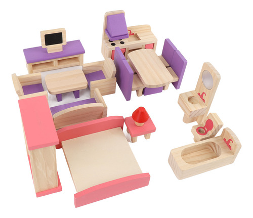 Juego De Muebles De Juguete De Madera, Simulación, Madera Ma