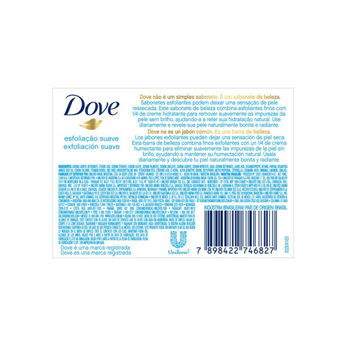 Imagen 3 de 4 de Jabón en barra Dove Exfoliante 90 g