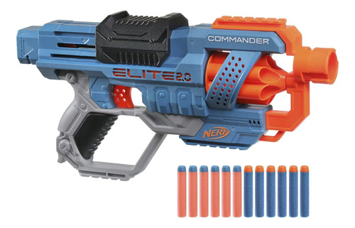 Pistola Juguete Nerf Elite 2.0 Commander Rd6 Blaster, 12 Nfr
