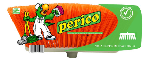 1 Escoba D Vinilo Tipo Cepillo Mediano P140 Perico C/baston