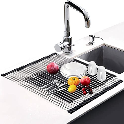 G-ting Dish Drying Rack 17.6 X 16, Over Sink Roll Up Large .