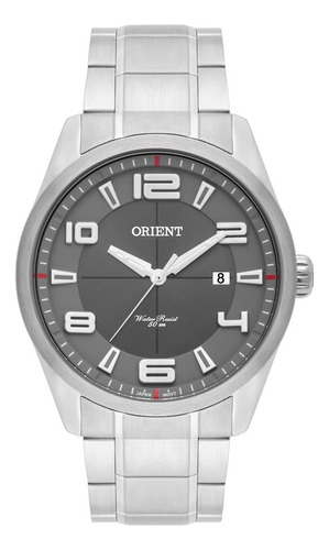 Relógio Orient Masculino Sport Mbss1297 I2sx Cor da correia Prata Cor do bisel Prata Cor do fundo Cinza