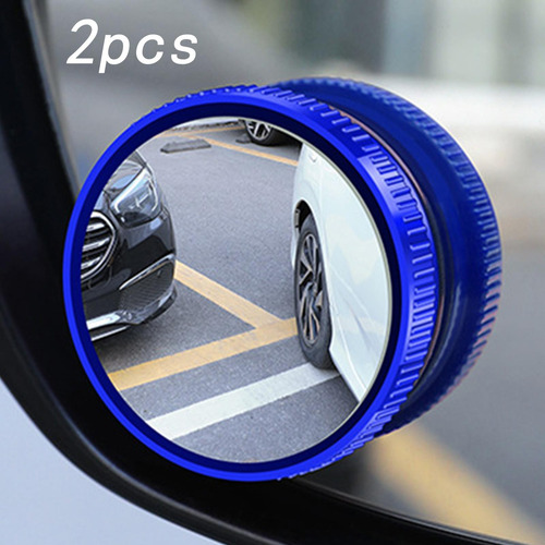 2 Espejo Angular Para Coche, Espejo Retrovisor Convexo Azul