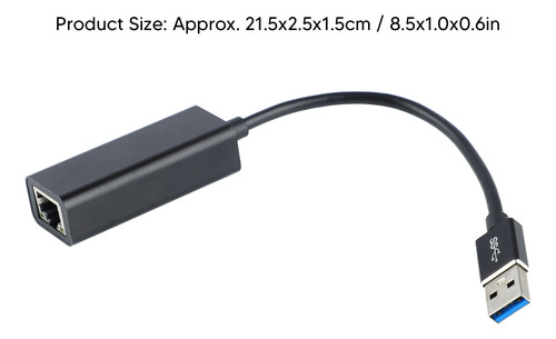 Adaptador Usb C A Ethernet Con Luz Usb Tipo C A Rj45 Gigabit