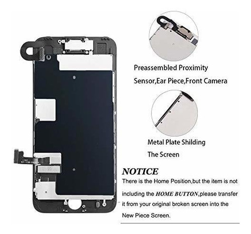 iPhone 8 Plus Kit Reemplazo Pantalla Negro 5.5  Pantalla Rs