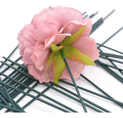 100 Uds Poste De Flores Artificiales, Varilla Floral, 25cm