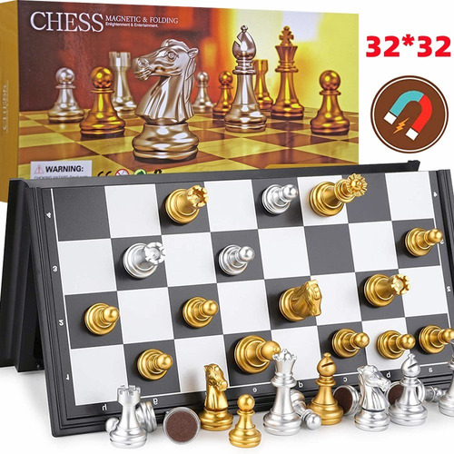 Grande Magnético Plegable Juego de tablero de ajedrez juego/ajedrez de alta calidad tamaño 32 X 32cm 