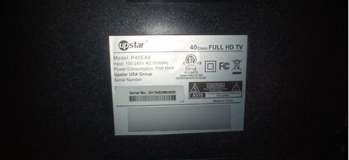 Imagen 6 de 7 de Televisor Tv Led Upstar 40 Full Hd Nuevo Pantalla Partida