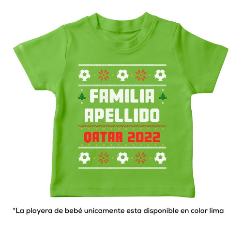 Kit 5 Playeras Personalizada -familiar- Apellido- Qatar 2022