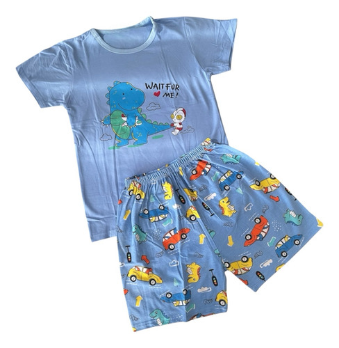 Pijama Algodón Niño Niña Short Y Polera