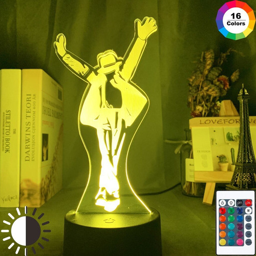 Michael Jackson Figura Danzante Led Luz De La Noche 3d Ilusi