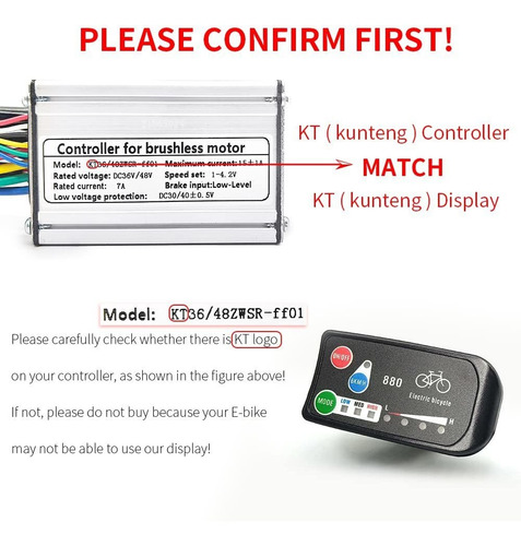 Imagen 1 de 1 de Kt E-bike Led880 Pantalla Para Bicicleta Electrica 24 5