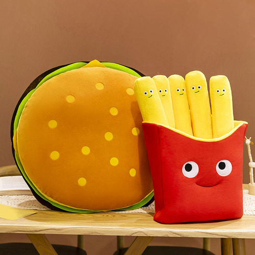 Cojín De Juguete De Peluche Con Hamburguesa Con Queso, Ropa