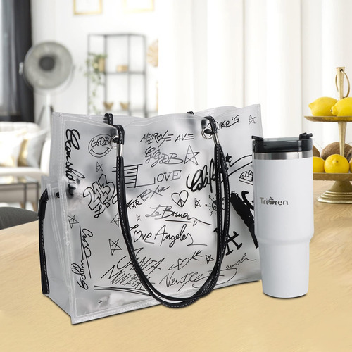 Juego De Bolso De Mano Transparente Para Mujer, Juego De Bol
