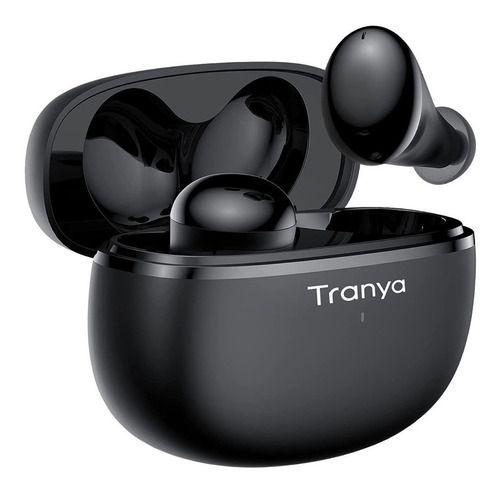 Auricular in-ear gamer inalámbrico Tranya T20 negro con luz LED