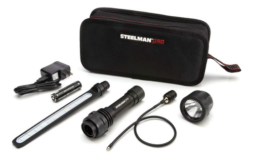 Steelman Pro 3 1 Kit Luz Trabajo Modular Recargable Ion Led