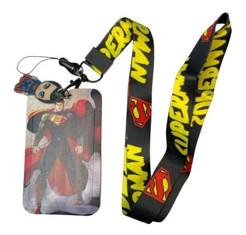 Portacredencial + Lanyard Superman Animado