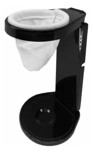 Kit Coado Filtro Passador Pano + Suporte Expresso Café Copo Cor Preto