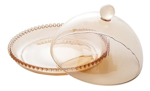 Imagem 3 de 4 de Queijeira De Cristal Pearl Resistente 20 X 12 Cm Wolff Loi