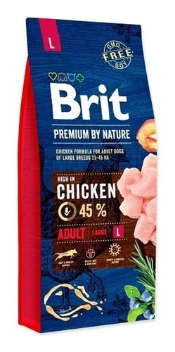 Alimento Brit Brit Premium by Nature Adult Large para perro adulto de raza grande sabor pollo en bolsa de 3kg
