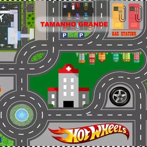 Pista Hot Wheels Grande Cidade Para Carrinhos Ilustrada Gg em Promoção na  Americanas