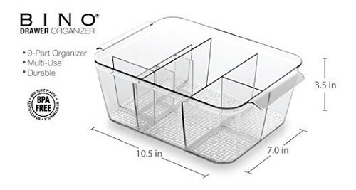 Imagen 2 de 5 de Bino Organizador De Cajones De Plástico Multiuso, De 9 Secci
