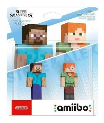 Amiibo Steve And Alex - Minecraft